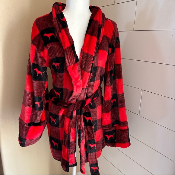Victoria's Secret Red Plaid Robe - Picture 2 of 6